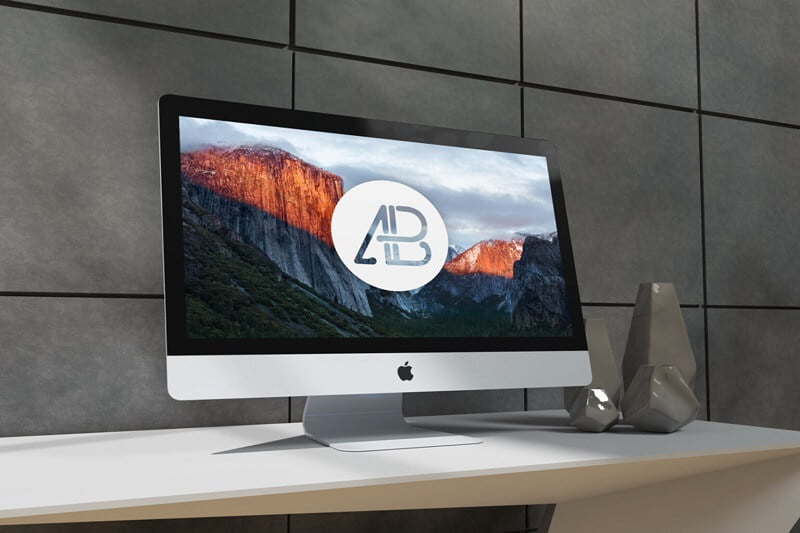 5K iMac in stylish Setting Mockup