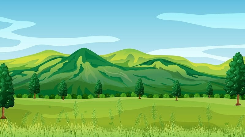 A green nature landscape background