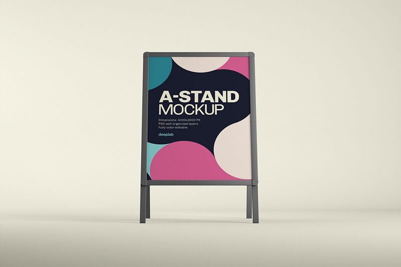 Advertising A-Stand Mockup Set