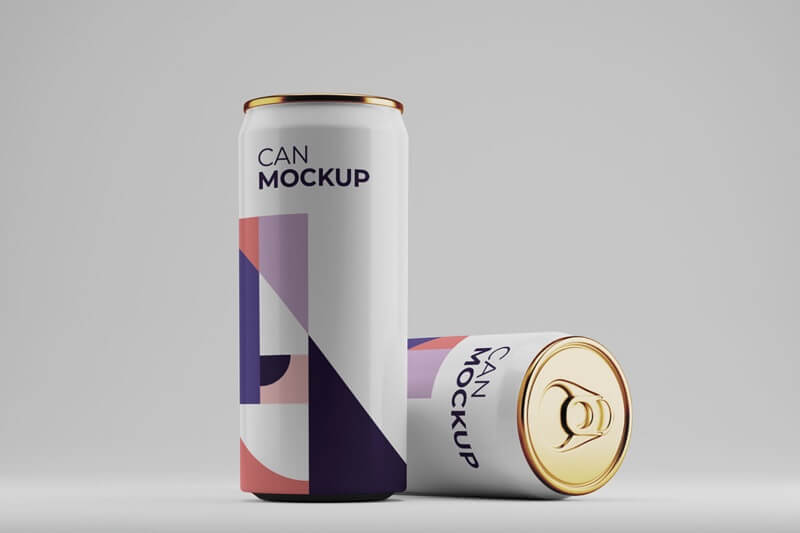 Aluminum Soda Cans Mockup