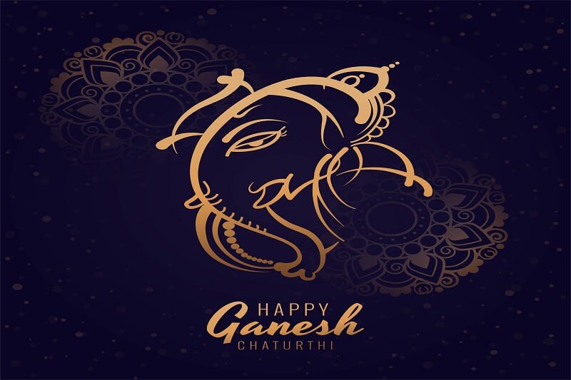 Artistic happy ganesh chaturthi festival cartive card design