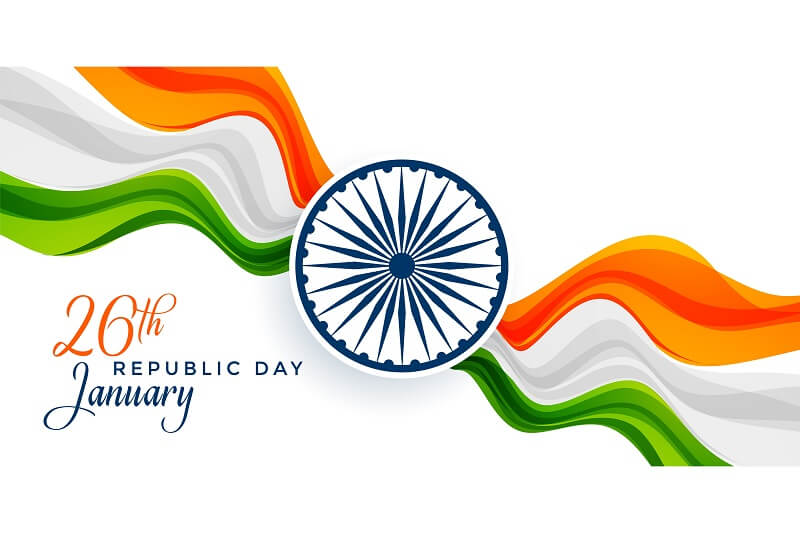 Awesome indian flag design for happy republic day