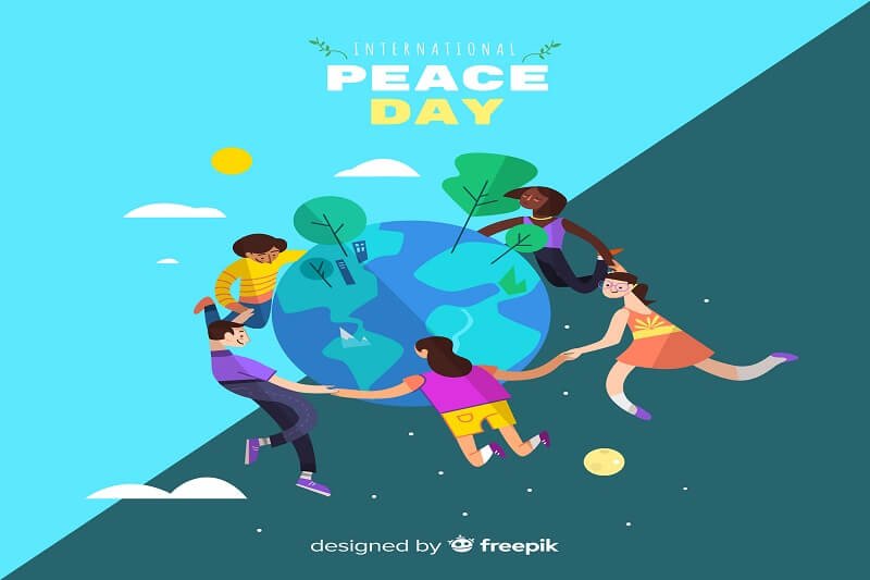 Beautiful day of peace background