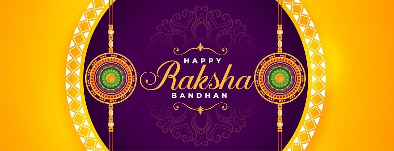 Beautiful happy raksha bandhan traditional festival banner