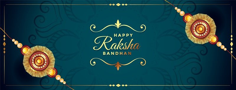 Beautiful rakhi banner for happy raksha bandhan