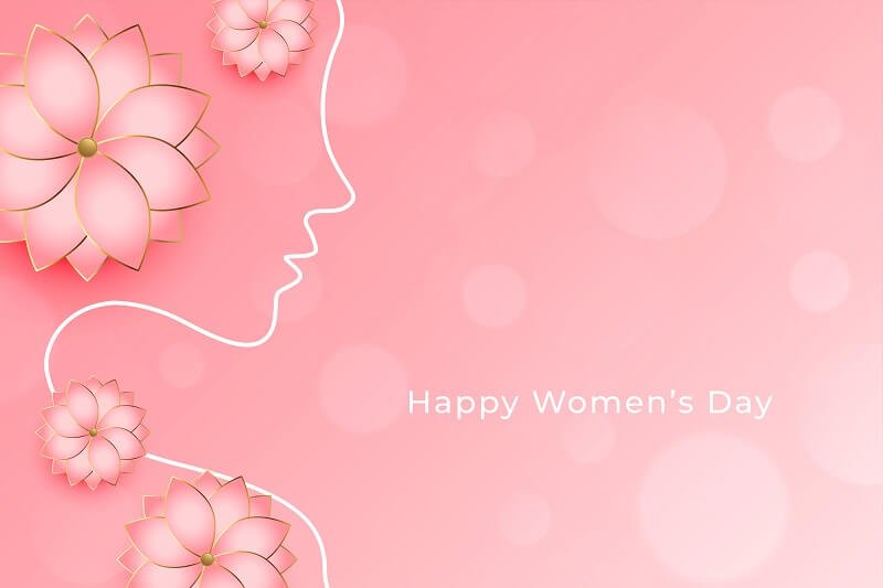 Beautiful women's day flower decorative wishes greeting card