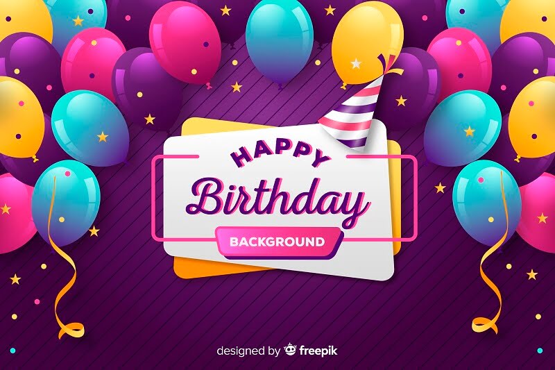 Birthday balloon background