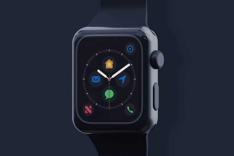 Black Apple Watch Mockup Set