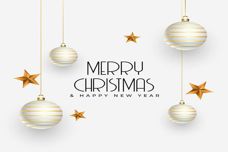 Christmas-greeting-with-realistic-decoration-elements-Free-Vector