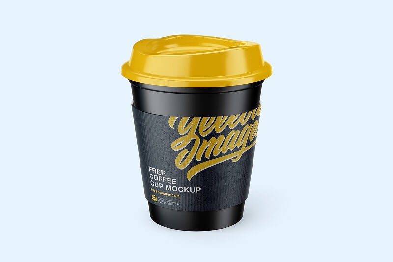 Coffee Cup with Holder Free Mockups