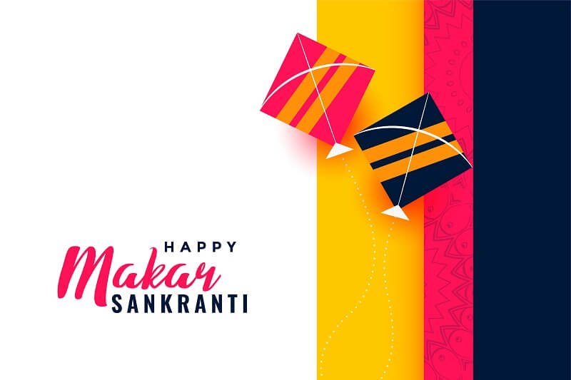Colorful kites background for makar sankranti