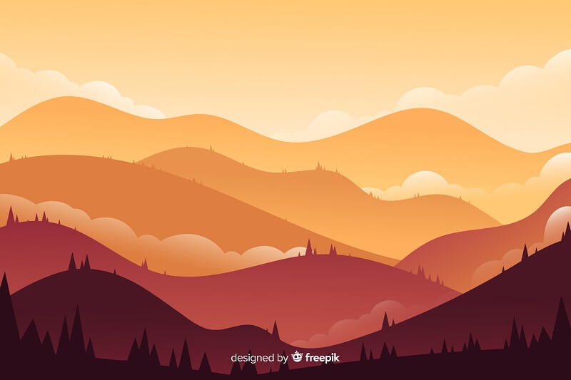 Colorful mountains landscape background