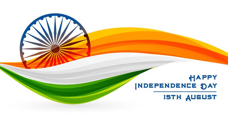 Creative indian flag happy independence day design