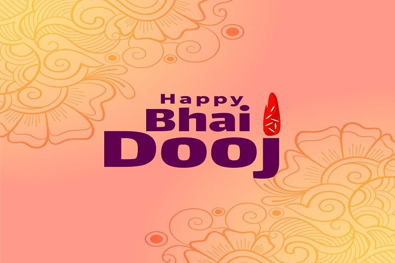 Decorative happy bhai dooj indian festival greeting card