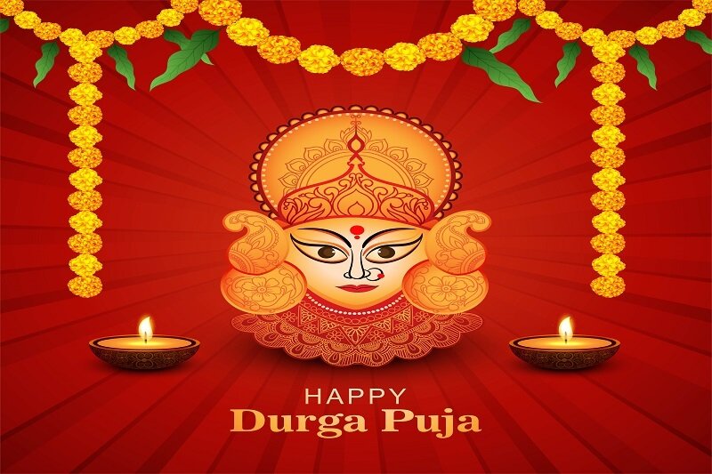 Happy Durga Pooja Vector Graphics