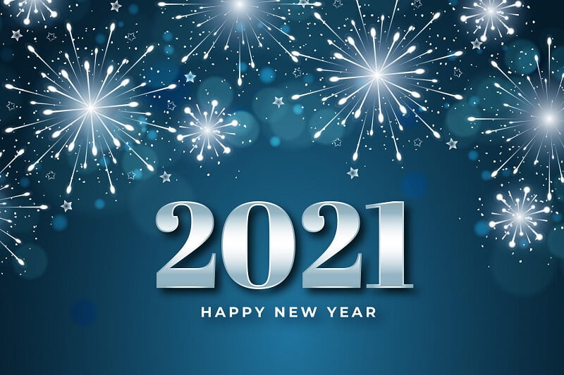 Fireworks-new-year-2021-background-Free-Vector