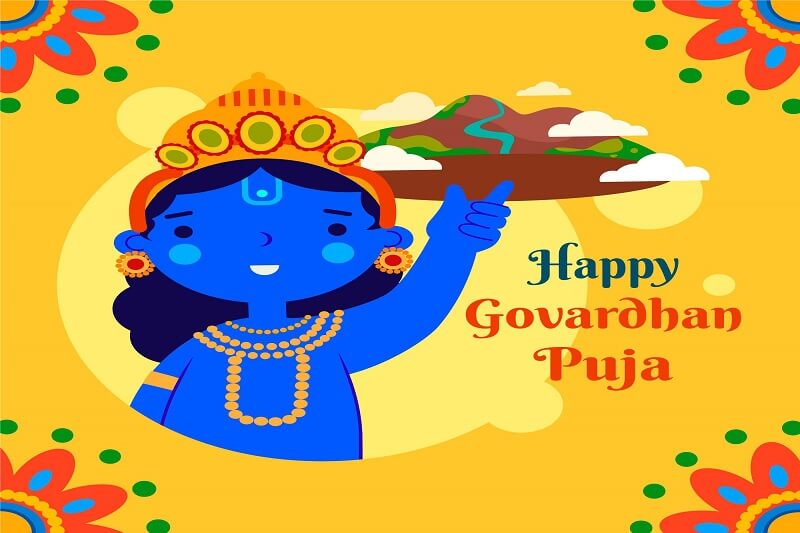 Happy Govardhan Puja Vector