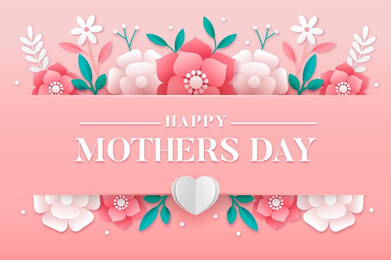 Flat design mother's day background