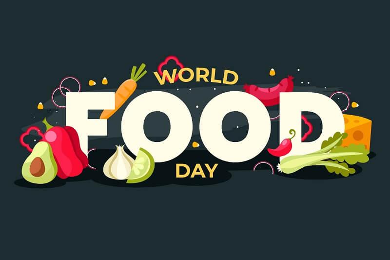 Flat design world food day celebrate