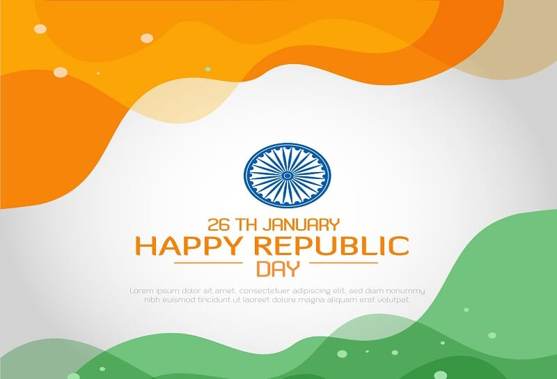 Flat indian republic day background