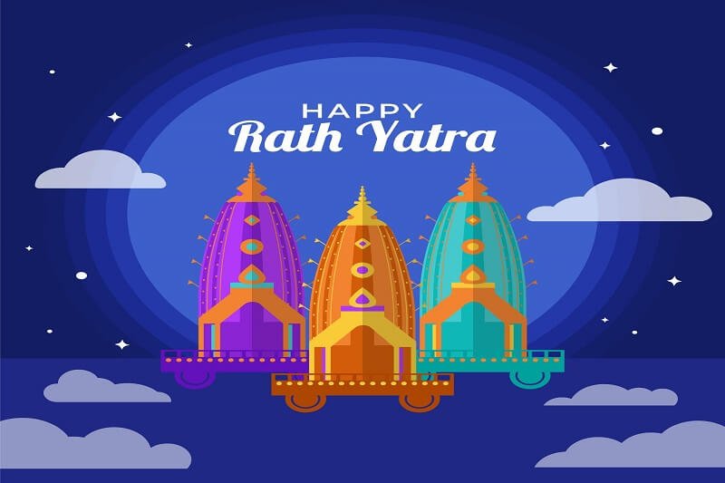 Happy Rath Yatra Vector Graphics