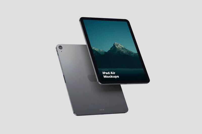 Floating iPad Air Mockup Set