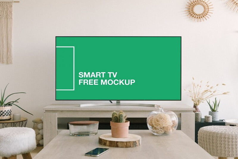 Free Smart TV Screen Mockup