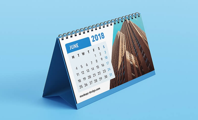 Free desk calendar mockup