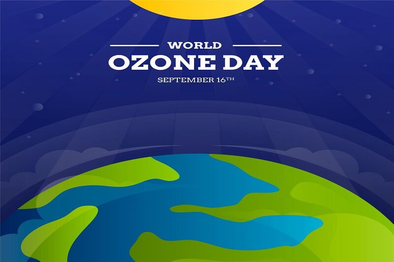 Gradient world ozone day illustration
