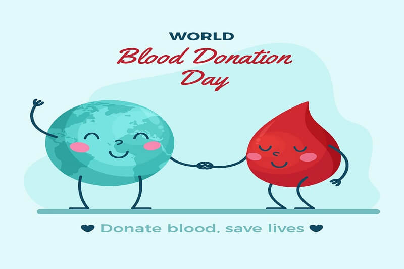 Hand drawn world blood donor day illustration