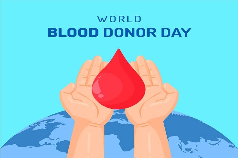 Hand drawn world blood donor day illustration