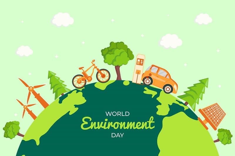 Hand drawn world environment day illustration