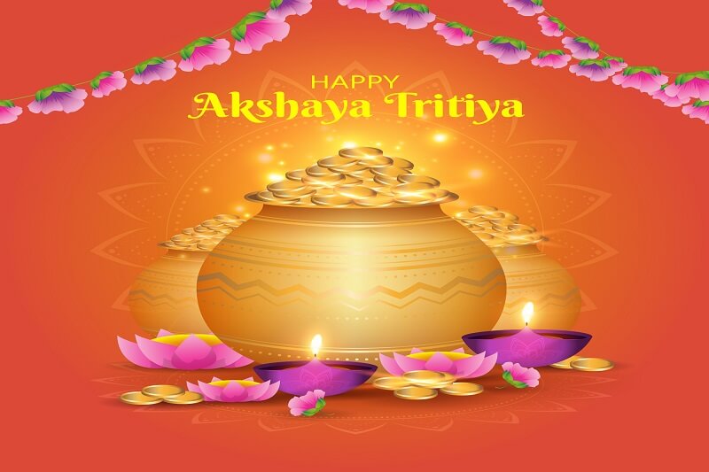 Happy akshaya tritiya day concept