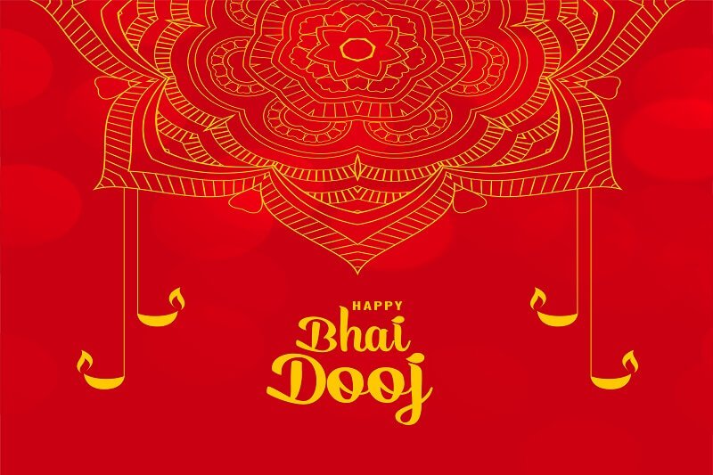 Happy bhai dooj festival ceremony decorative illustration