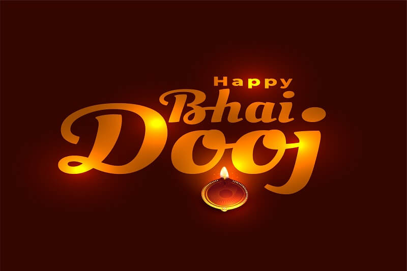 Happy bhai dooj wishes greeting card