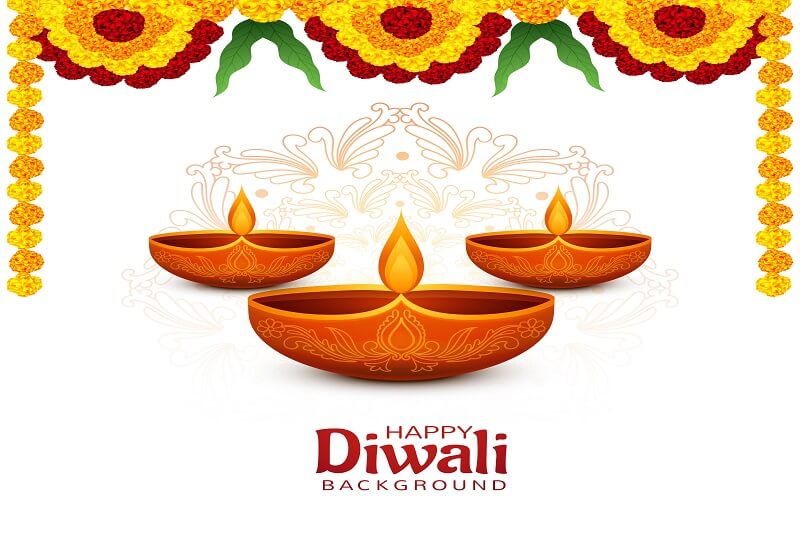 Happy diwali festival card background