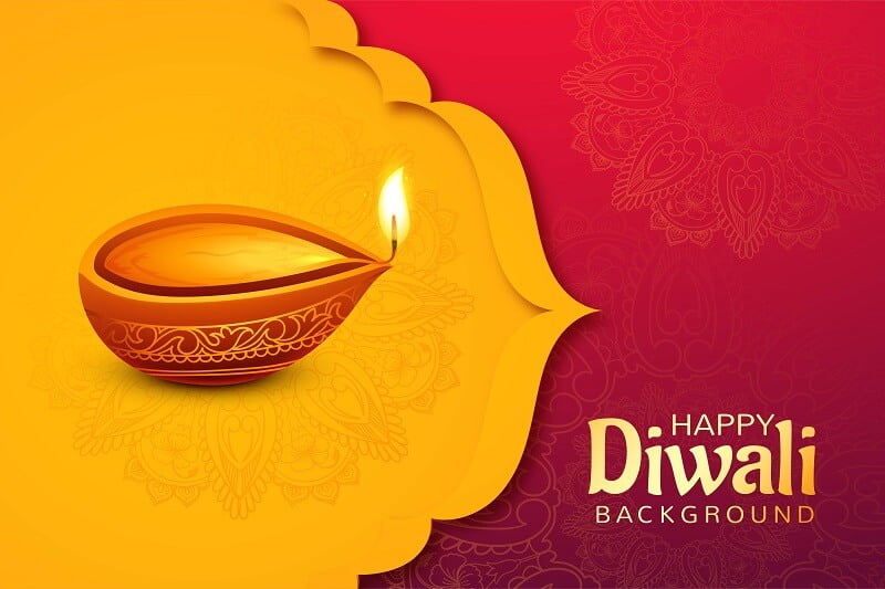 Happy diwali indian festival card background