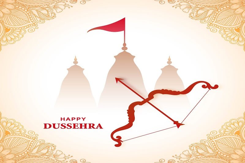 Happy dussehra festival card