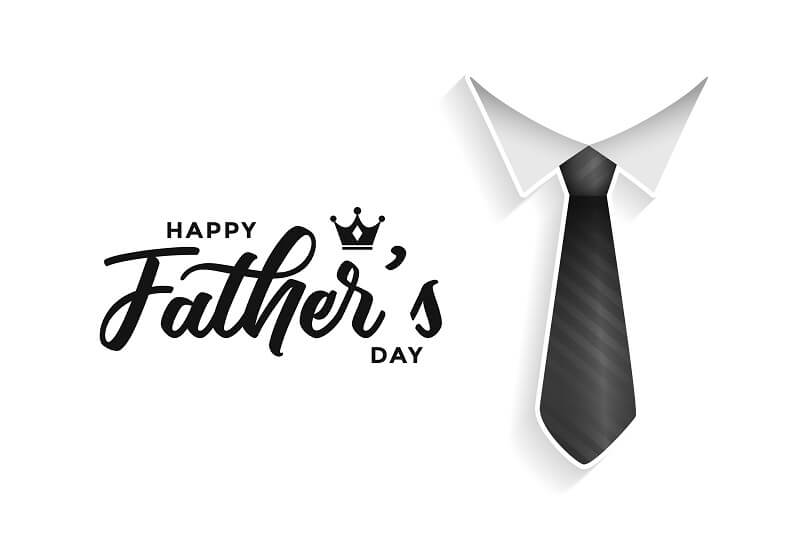 Happy fathers day card with tie