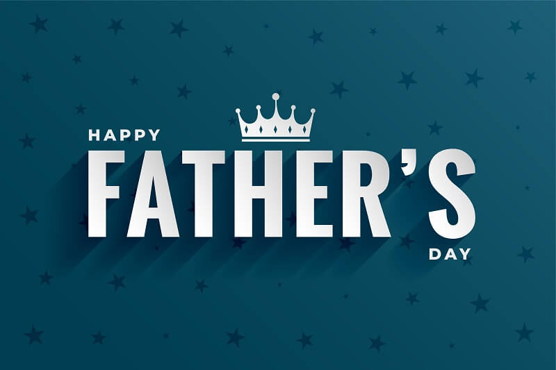 Happy fathers day celebration with crown shape