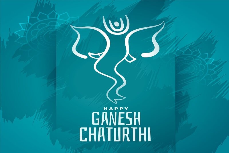 Happy ganesh chaturthi blue festival poster