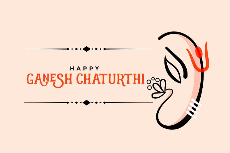 Happy ganesh chaturthi creative greeting card design