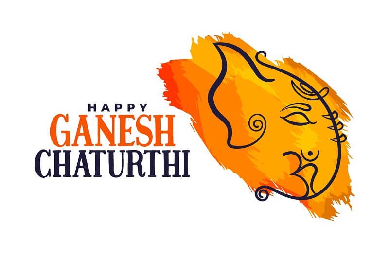 Happy ganesh chaturthi indian festival poster