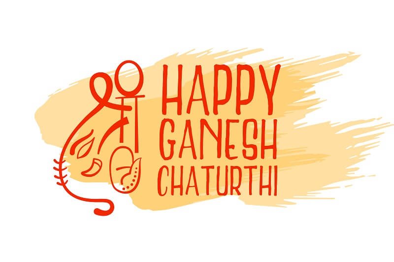 Happy ganesh mahotsav festival wishes card design