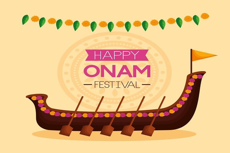 Happy onam festival celebration