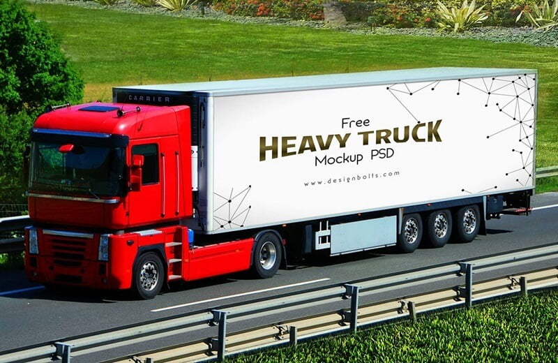 Heavy Truck Mockup