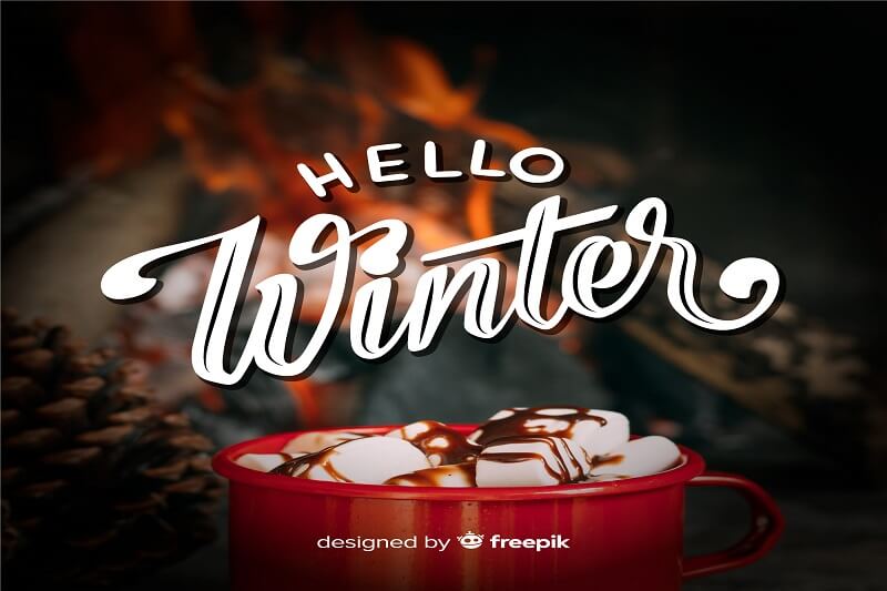 Hello Winter Vector Graphics