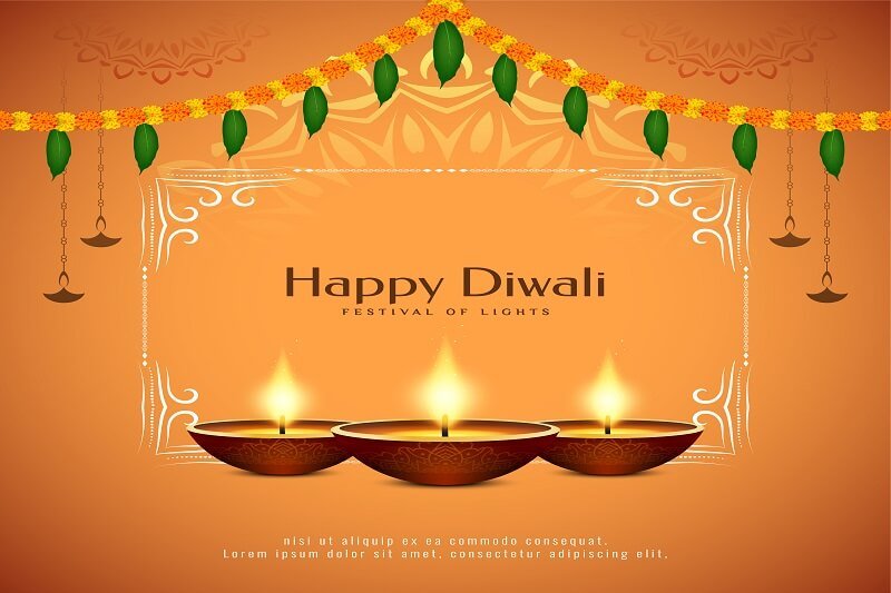 Indian festival happy diwali celebration background