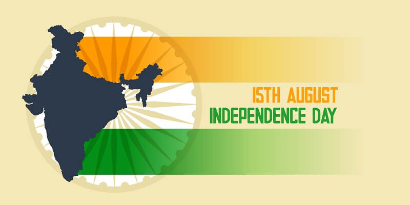 Indian flag and map independence day