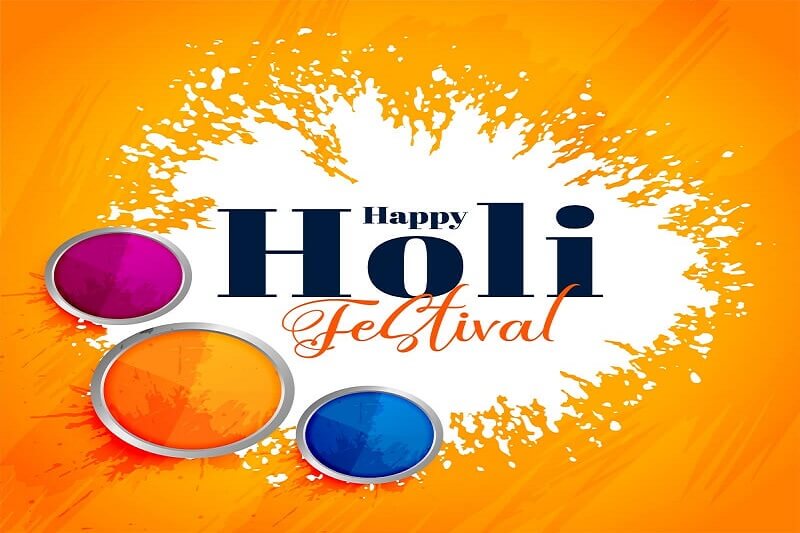 Indian happy holi festival attractive background